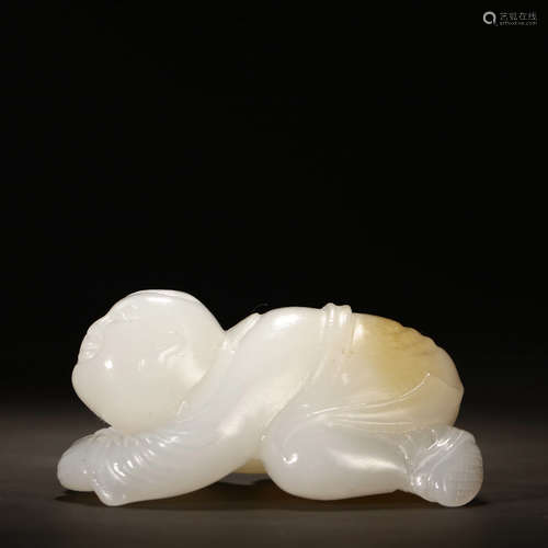 A Hetian Jade Carved Boy Ornament