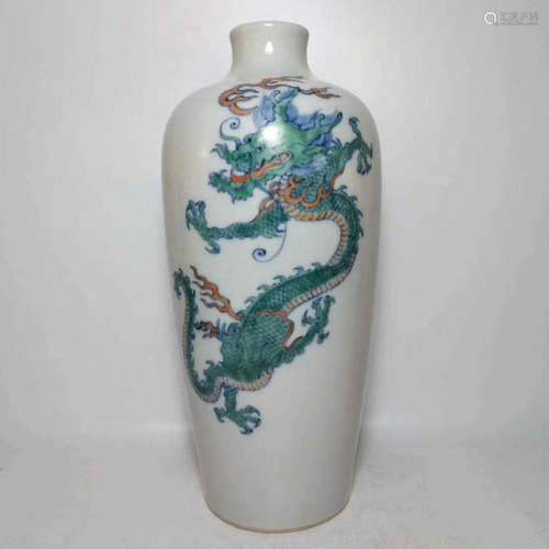 A Doucai Dragon Porcelain Meiping