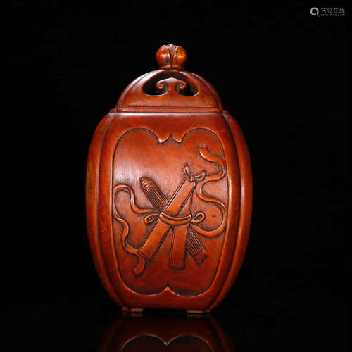 A Boxwood Carved Aromatherapy Censer