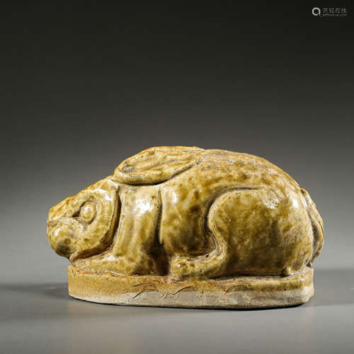 LUSHAN GLAZED RABBIT IN TANG DYNASTY, CHINA