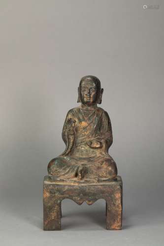 Copper Buddha Statue from Ming