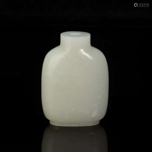 White Jade Snuffle Bottle from Qing
