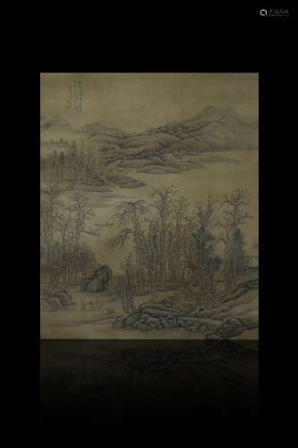WangHui Landscape Ink Painting from Qing