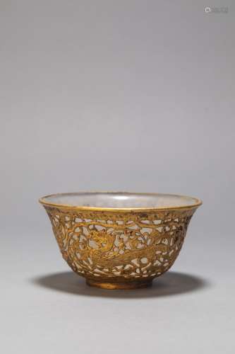 Agate and silvering and golden Bowl from Liao