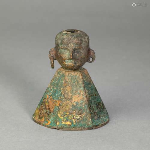 Copper and Golden Ornament in Human Statue from Liao