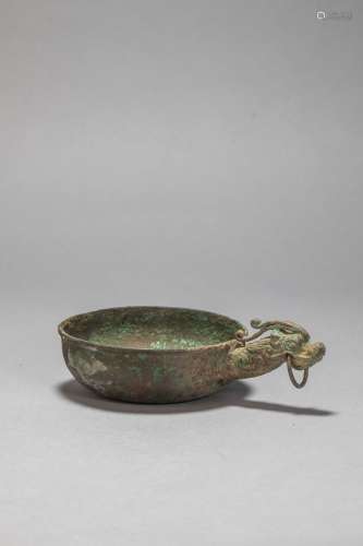 Silvering Cup with Dragon Head from Yuan