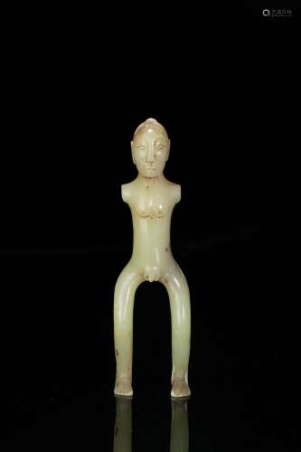 Naked Human Jade Statue from Han