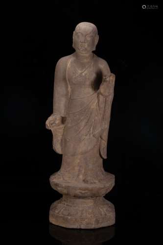 Stone Carved Buddha Statue from Northern Qi