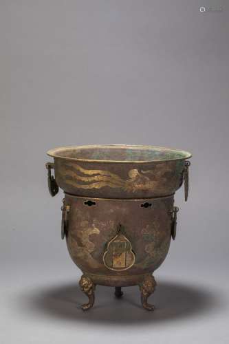 Silvering and Gilding Pot from Yuan