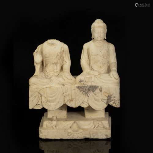 Stone Carved Buddha Statue from Northern Qi