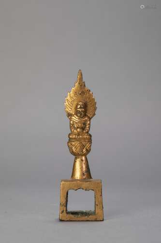 Copper and Golden Buddha Statue from Northern Wei