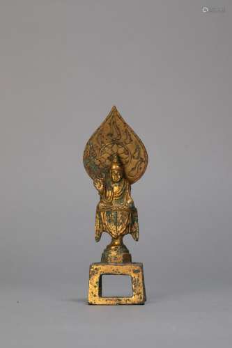Copper and Golden Buddha Statue from Northern Wei