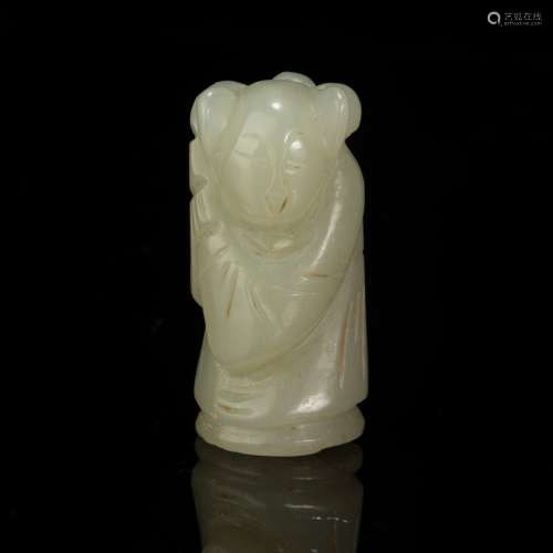 Jade Ornament Human Statue from Ming