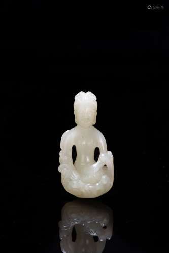 HeTian Jade Human Statue from Qing