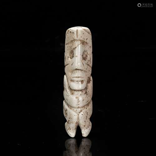 White Jade Human Statue from HongShan