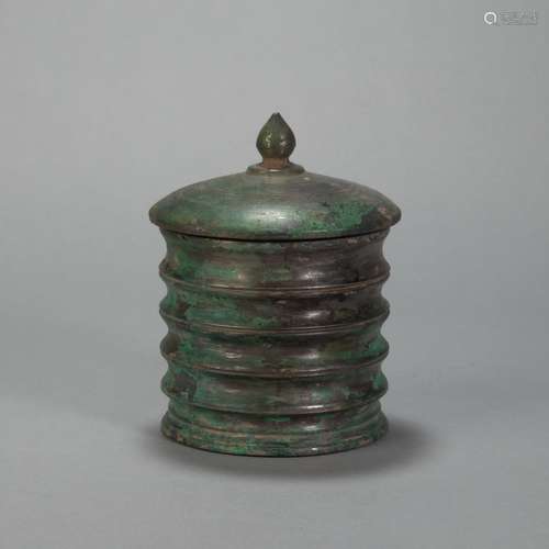 Copper Round Vase from Tang