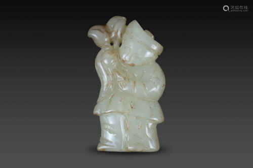 Jade Human Statue from Ming