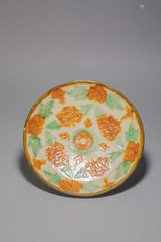 Tri-colored Plate from Liao