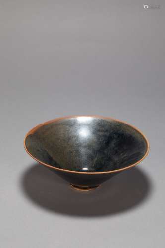 Black Glazed Plate from Song