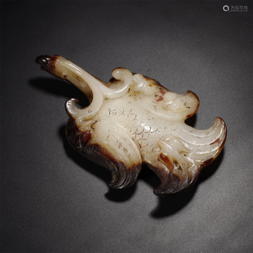 ANCIENT CHINESE,JADE CARVING WILD GOOSE