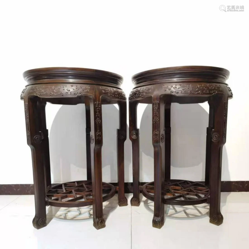ANCIENT CHINESE,A PAIR OF WOOD TABLES