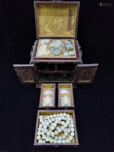 ANCIENT CHINESE,A GROUP OF WHITE JADE STATIONERY