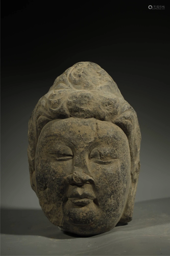 ANCIENT CHINESE,STONE CARVING BUDDHA HEAD