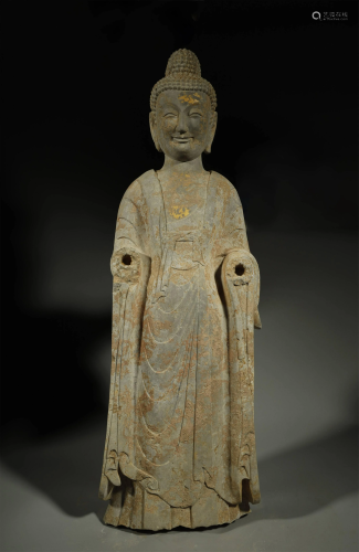 ANCIENT CHINESE,STONE CARVING BUDDHA STATUE