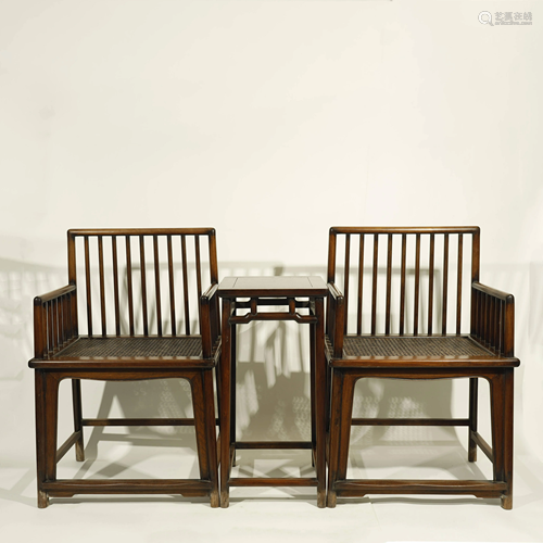 QING DYNASTY,HUANG HUALI CHAIR AND TABLE