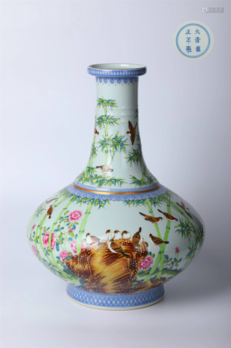 ANCIENT CHINESE,FAMILLE-ROSE VASE