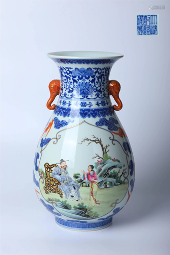 ANCIENT CHINESE,FAMILLE-ROSE VASE