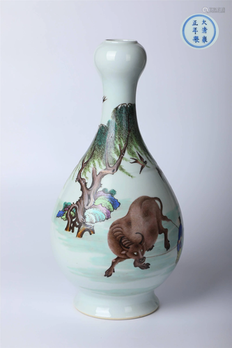 ANCIENT CHINESE,FAMILLE-ROSE VASE