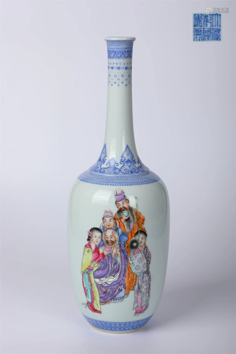 ANCIENT CHINESE,FAMILLE-ROSE VASE