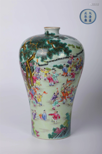 ANCIENT CHINESE,FAMILLE-ROSE VASE