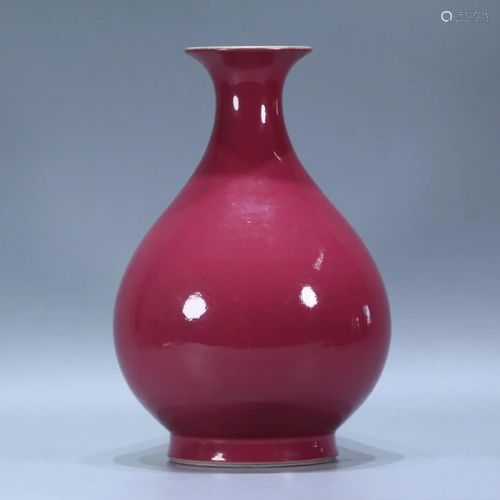 ANCIENT CHINESE,PINK-ENAMELLED VASE,YUHUCHUNPING