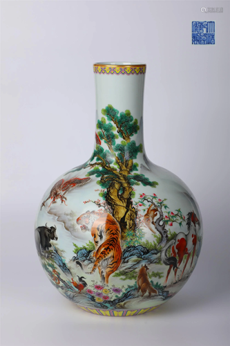 ANCIENT CHINESE,FAMILLE-ROSE VASE