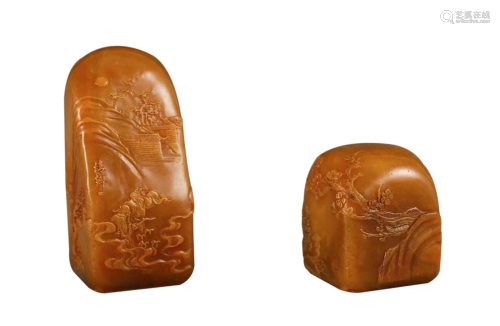 TIANHUANG SEAL CARVED WITH FLORAL