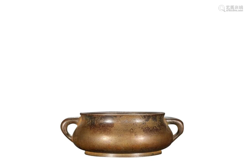 COPPER ALLOY CENSER WITH HANDLES