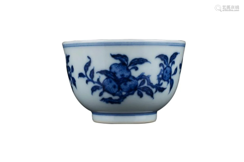BLUE & WHITE 'FRUIT' CUP
