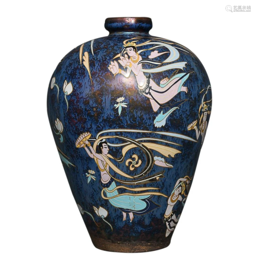 JIAN WARE FAMILLE ROSE MEIPING VASE