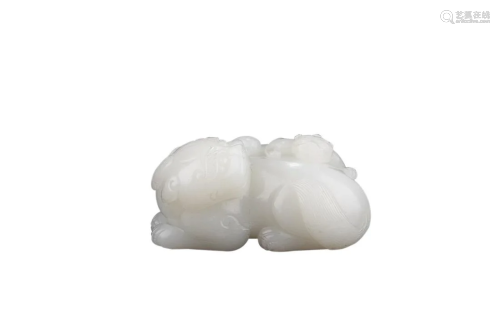 HETIAN WHITE JADE BEASTS