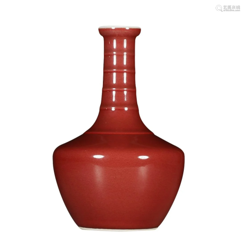 COPPER RED GLAZED VASE