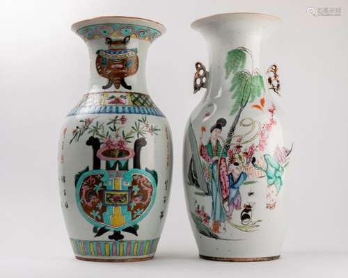 CHINE Lot comprenant un VASE ovoïde en porcelaine …