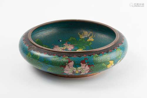 CHINE RINCE PINCEAUX en émaux cloisonnés sur cuivr…