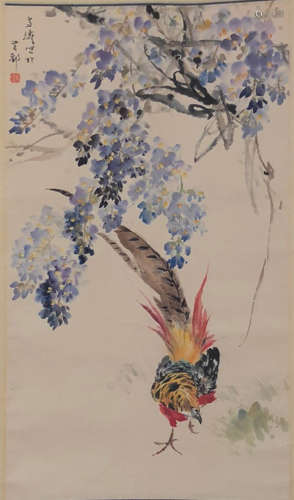 Chinese Wang Xuetao'S Painting Of Animal On Paper