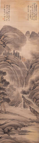 Chinese Painting Of Landscape On Silk