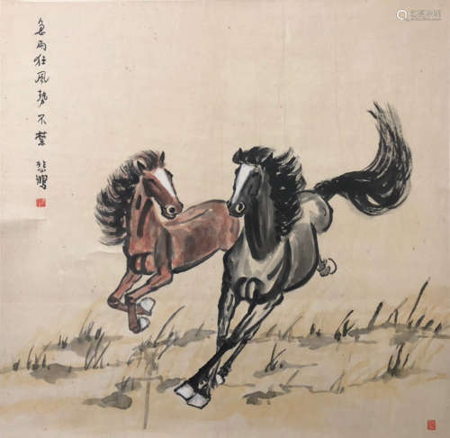 Chinese Xu Beihong'S Painting Of Horse