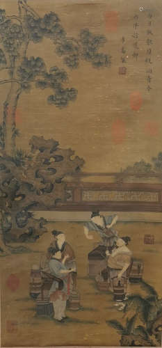Chinese Li Song'S Painting On Silk