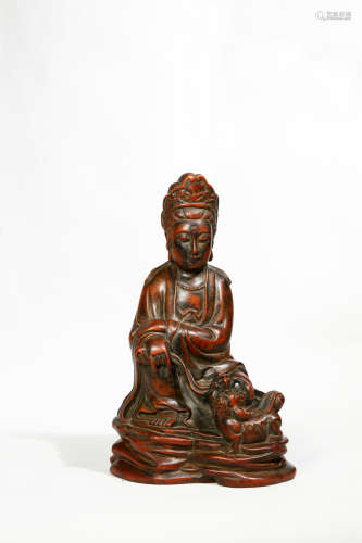 Chinese Rare Agarwood Carving Bodhisattva