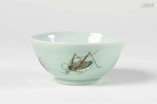 CHINA Porcelain bowl with polychrome decoration of…